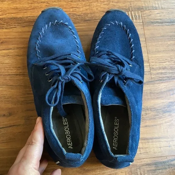 Aerosoles Panoramic blue suede sneakers‎ size 10.5 - Image 9