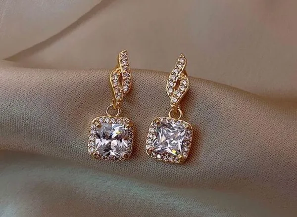 Elegant Luxury CZ Cubic Zirconia Dangle Drop Earrings for Women - Image 2