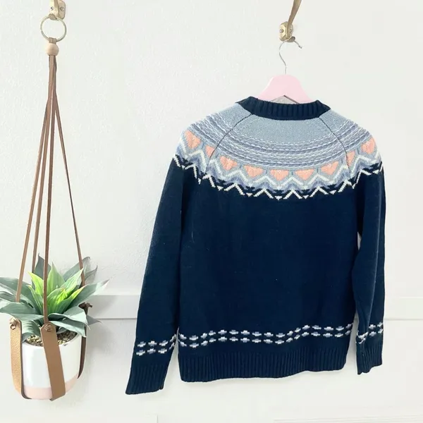 NWT Kari Traa Women's Size S Sundve Knit Naval Wool Blend Sweater 622345 - Image 8