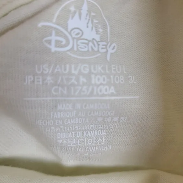 Disney Princesses Tiana Jasmine Sketch Colors Cream Long Sleeve T Shirt Sz Large - Image 6