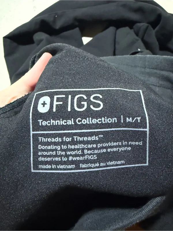Figs Black Jogger scrub Pants with Drawstring M/T - Image 7