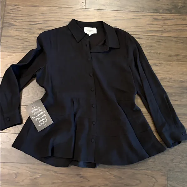 New With Tags Tuckernuck Pomander Place Black Aspen Blouse Sz M - Image 9