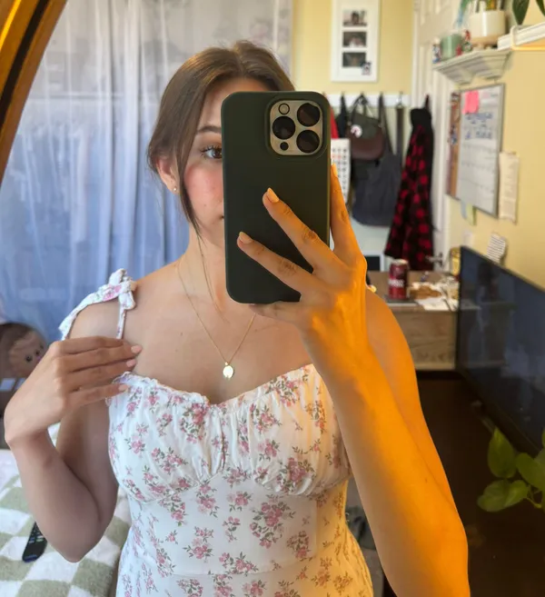 Hollister White & Pink Floral Sundress - Image 2
