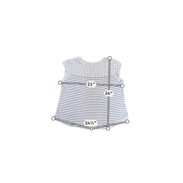 Daniel Rainn‎ Linen Blend Polka Dot Stripe Mixed Print Blouse Large - Image 6