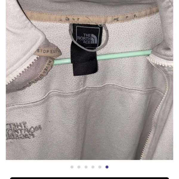 White Northface Fleece Zip Up - Image 6