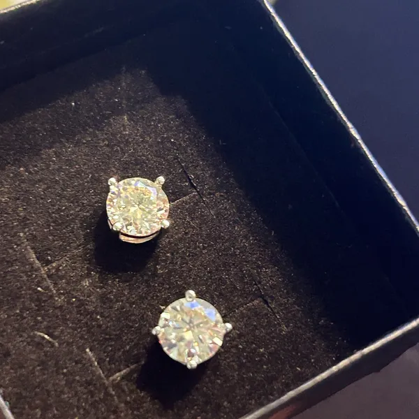 Kay Jewelers GRA CERTIFIED PASSES Moissanite Earrings 7mm Or 2.5 Carats 925 Silver (RE - Image 4