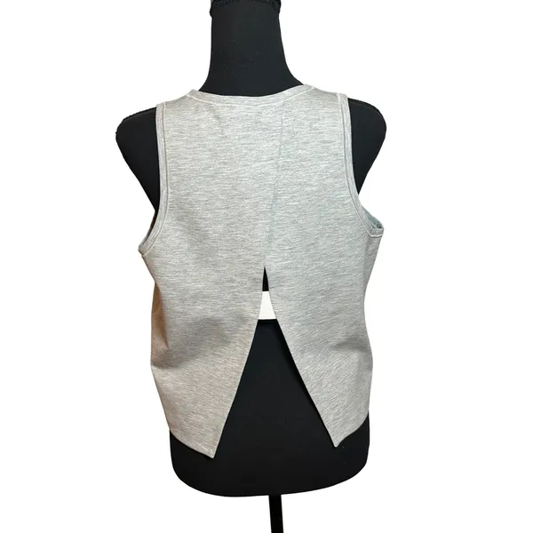 Lululemon minimal tank heathered power grey split back soft size 10 - Image 3