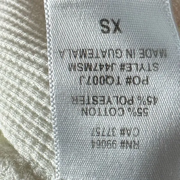 Billabong Waffle Knit Long Sleeve Top XS Cream Graphic Thermal Surf Casual Shirt - Image 7