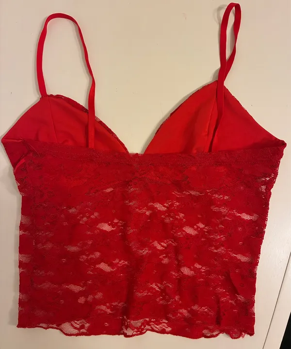 Red lace tank top Size XS - Image 2
