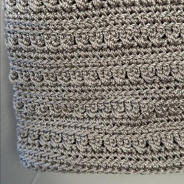The Sak Woven Top ZIp closure Crotchet Bag cream - Image 3