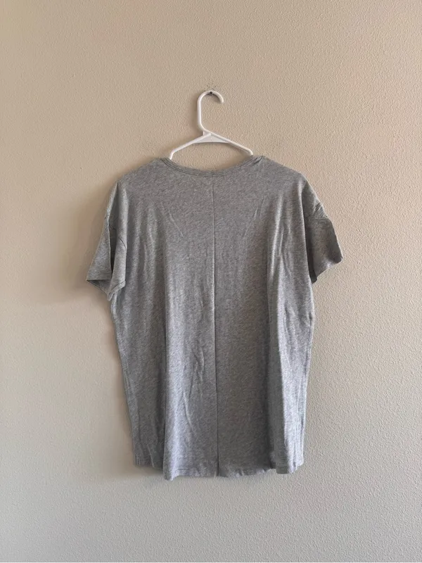 NWT aerie Short Sleeve Crew T-Shirt - Heather Gray - Image 3