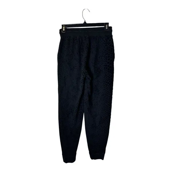 Rails Pants Women XS Black Velvet‎ Tie Oakland Black Flocked Cobra Joggers - Image 3