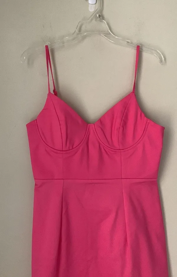 Princess Polly Novella Dress Dress Pink - Image 4