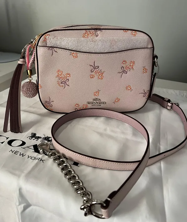 Coach Camera Bag With Floral Bow Print - Image 4