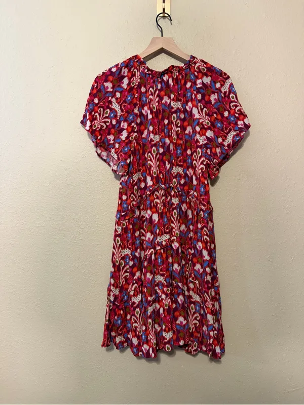 Anthropologie Robin Tiered Mini Dress Shift Fit Flowy Flattering Size Medium - Image 9