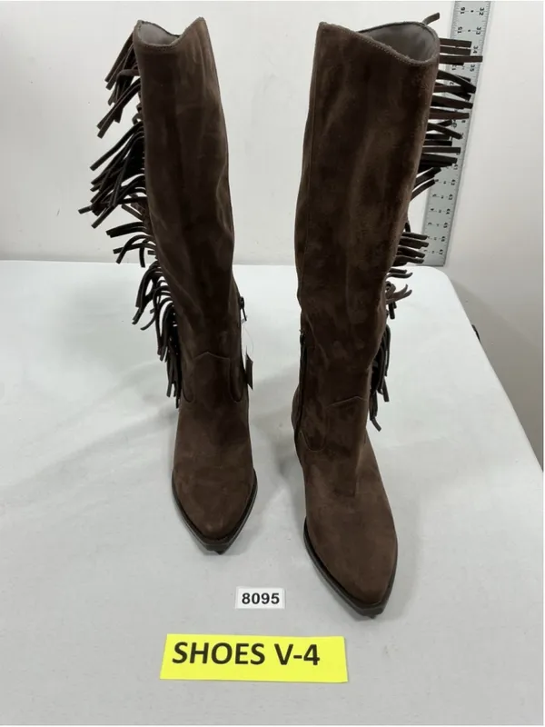 Womans New Universal Thread Knee High Western Riding Boots 6 Brown - Image 2