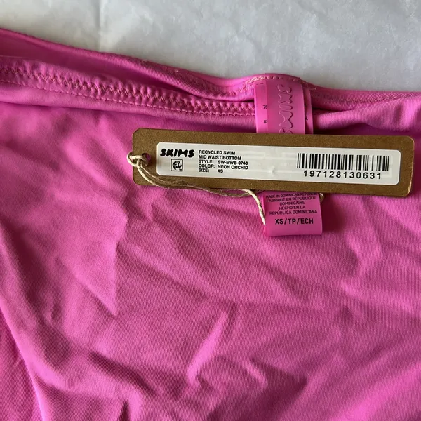 Skims swim bottoms MID WAIST COLOR NEON‎ ORCHID SIZE XS NWT - Image 2