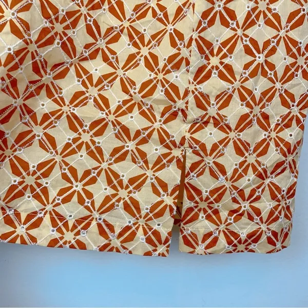Lost + Wander Golden Dawn Orange Geometric Print Puff Sleeve Mini Dress Size S - Image 4