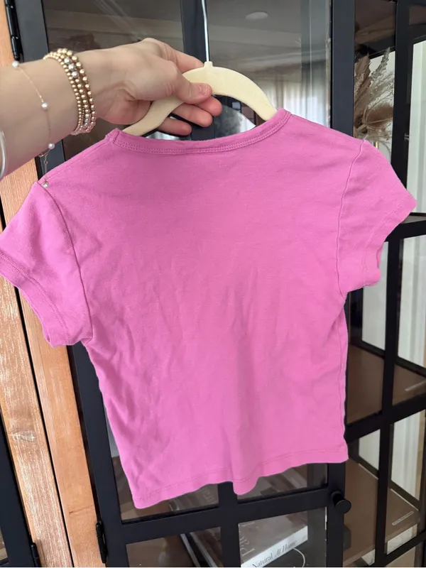 Urban Outfitters baby tee graphic tiger tattoo pure love short sleeve crop top - Image 3