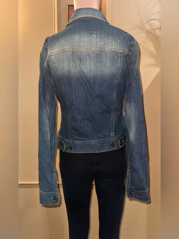 Hollister HCO Surf Co. Stretch Denim Jacket Small - Image 3