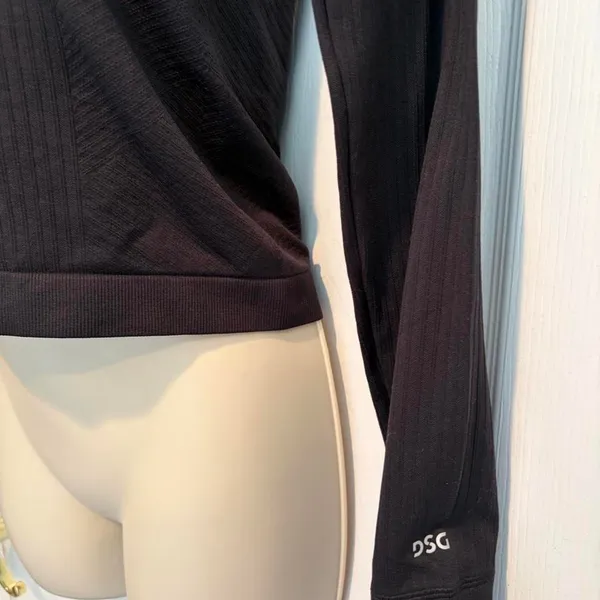 DSG Momentum Seamless 1/4 Zip Black‎ Activewear Pullover Womens Small NWT - Image 3