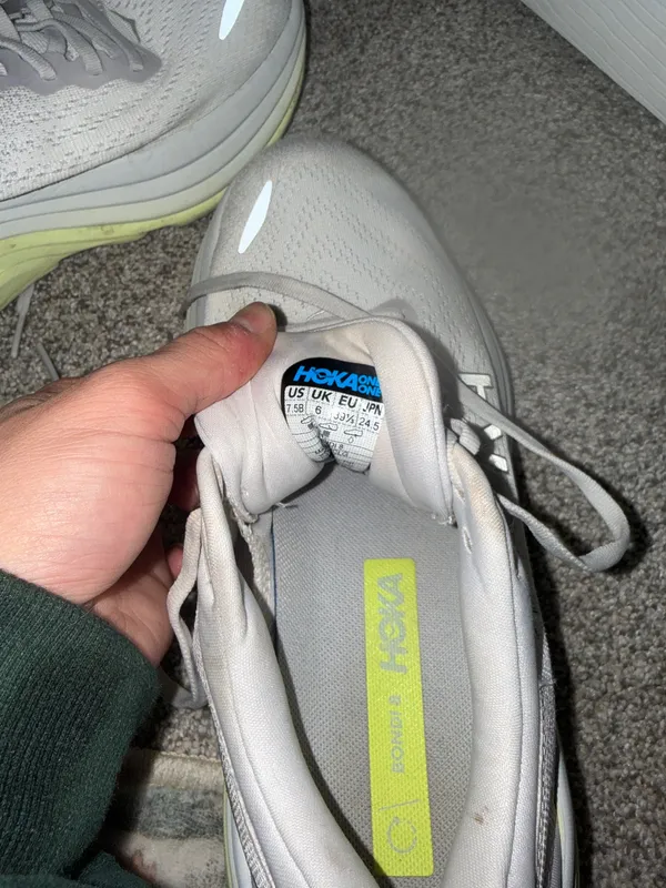White Hoka Bondi 8 Shoes Running - Image 2