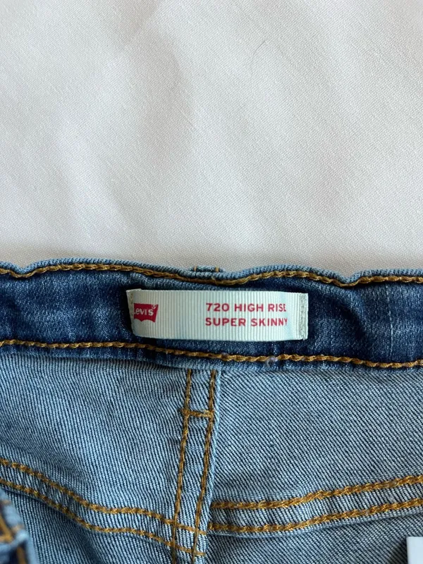 Levi’s Jean 720 High-Rise Super Skinny Blue Denim 24 size 16 girls - Image 5