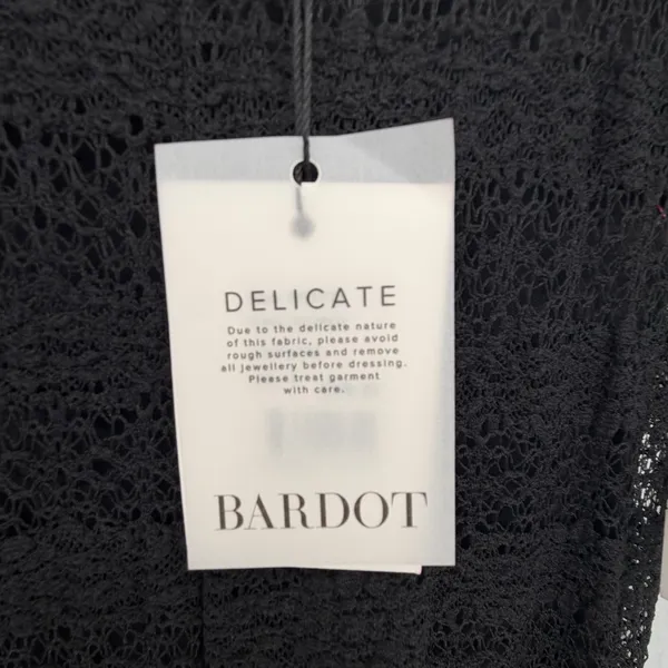 Bardot Black Flynn Lace Semi-Sheer Midi Dress NWT US 6 M Wedding Guest Formal - Image 5