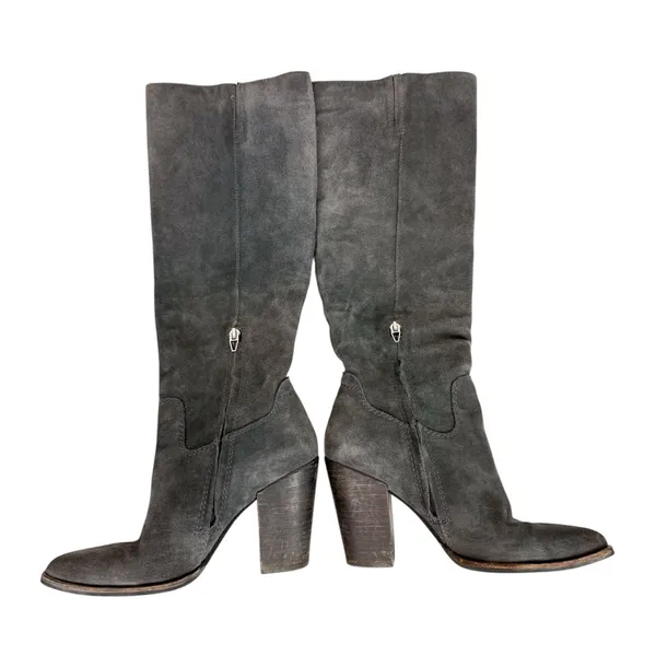 Dolce Vita Kylar Gray Suede Tall Knee‎ High Heeled Point Toe Boots Size 7.5 - Image 5