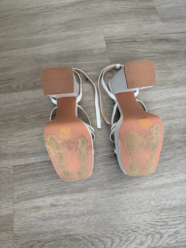 Amazon White Chunky Heels - Image 5