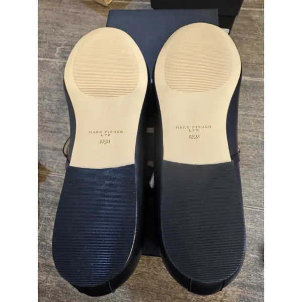 Marc Fisher Women's Espina Mary Jane Ballet Flat Leather Black Size US 8! - Image 8