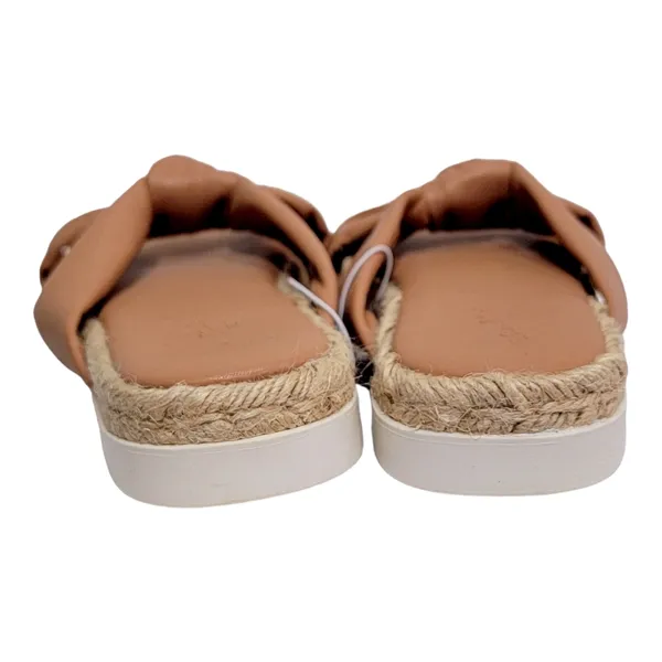 Universal Threads Warm Tan Dena Knotted Slip On Faux Leather Sandals Size 9 NWT - Image 6