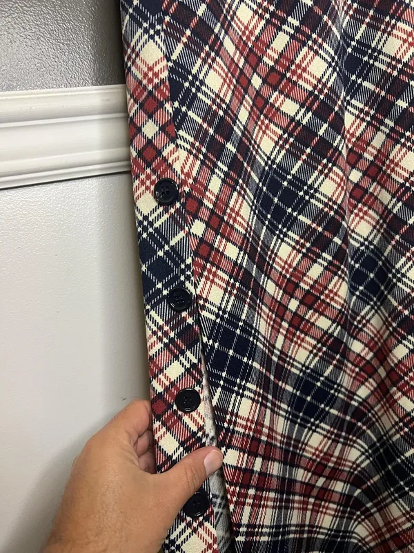Vintage Haypence Dress Womens Medium Plaid Maxi Mod Turtleneck ILGWU USA 70s - Image 10