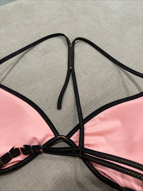 Orange Triangl Bikini Top and Bag FLAW - Image 4