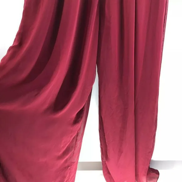 Dessy Collection Vivian Diamond Jumpsuit Sleeveless Wide Leg Flowy Red Size 18 - Image 3