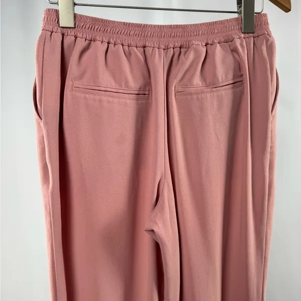 Anthropologie the Essential High Waist Pull-On‎ Trouser in Pink Crepe Size XS - Image 7