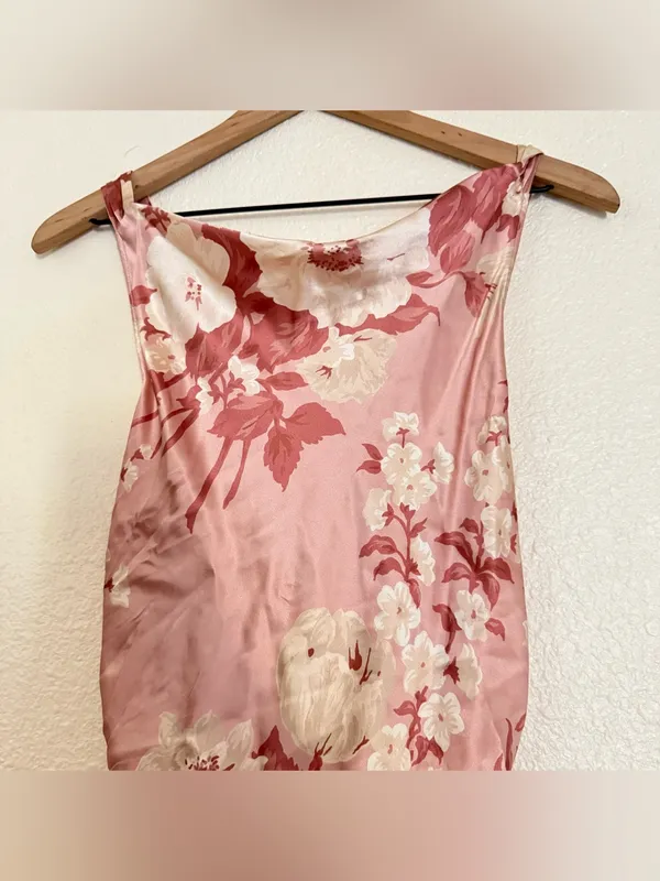 NWT reformation floral casette Silk Maxi Dress - Image 9