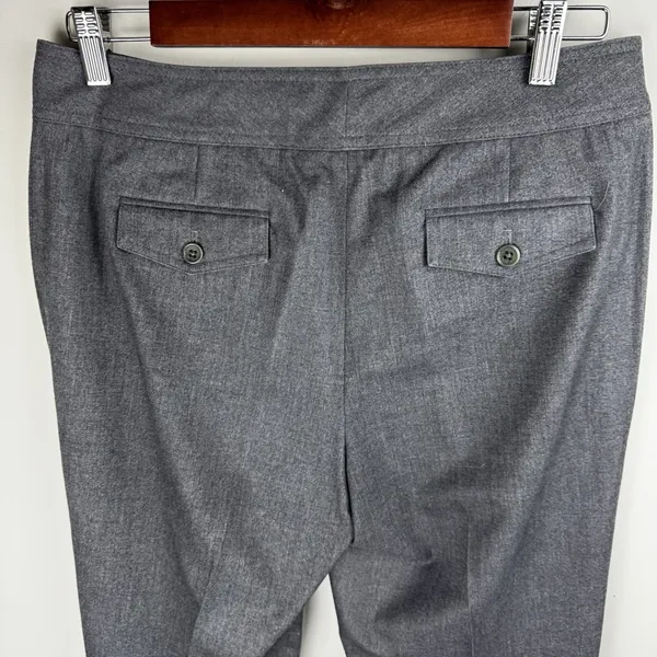 Adrienne Vittadini Pants Womens Sz 8 Heather‎ Gray Dress Wide Leg 32x32 - Image 4
