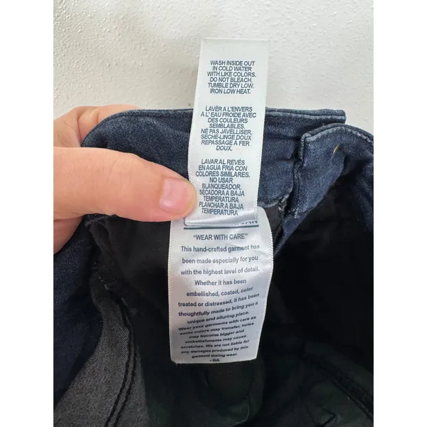 Good American Good Waist Skinny Jeans Velvet Side‎ Stripe Dark Wash Size 4/27 - Image 5
