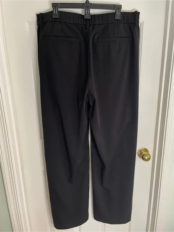 American Eagle Outfitters Black Curvy Wide Leg Dress Trousers Stretch Size 16L - Image 6