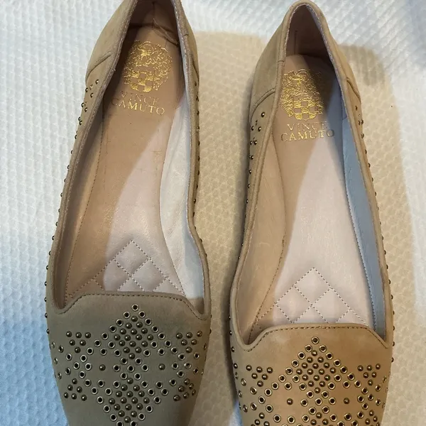 Vince Camuto Tan Studded Loafers - Image 2