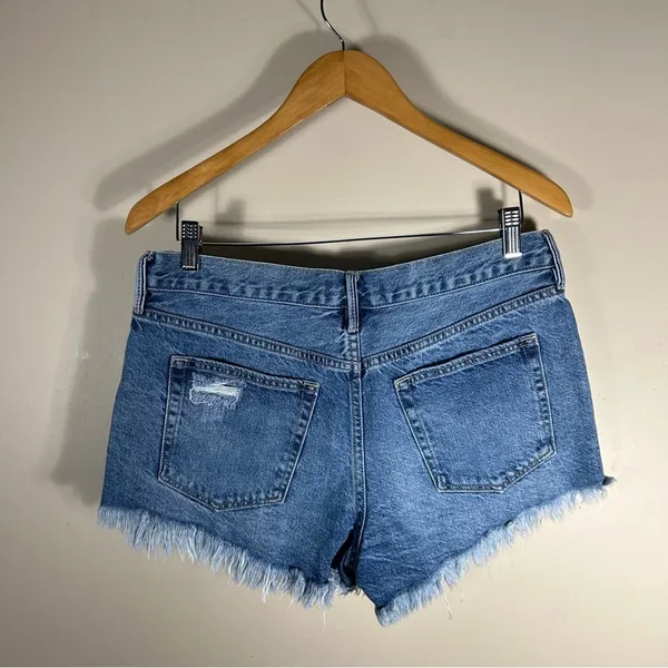 Free People We The Free Denim Cut Pff Mini Distressed Shorts Size 28 - Image 3