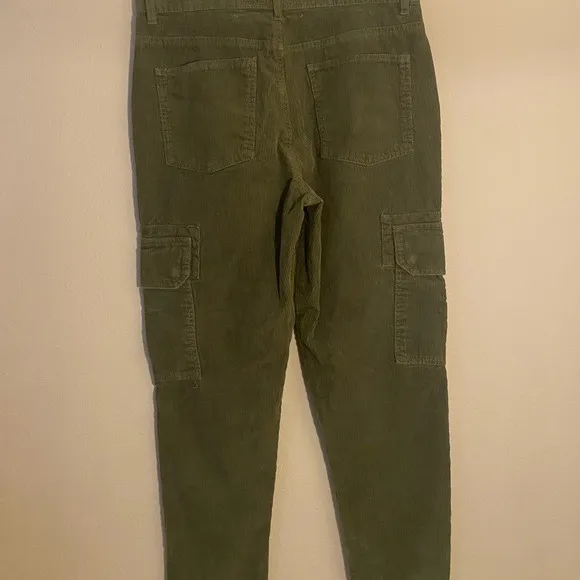 Green Corduroy Cargo Pants - Image 3
