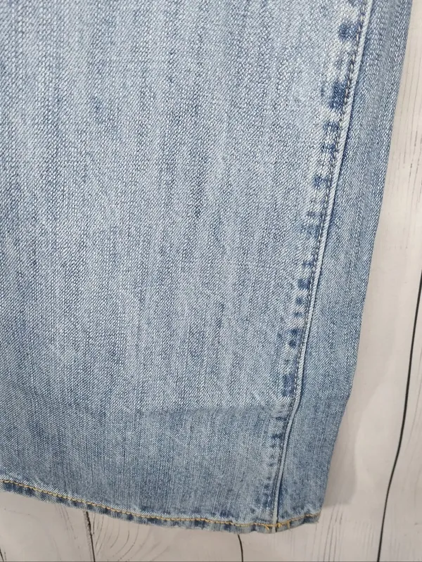 American Eagle Outfitters Light Wash Low-Rise Distressed Bootcut/Flare Y2K Jeans - Image 9