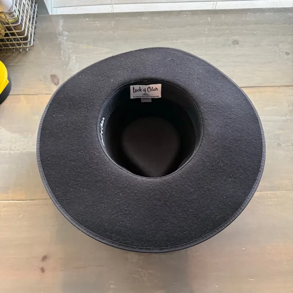 Lack of Color Black Australian Wool Rancher Hat Wide Brim Sz M - Image 10