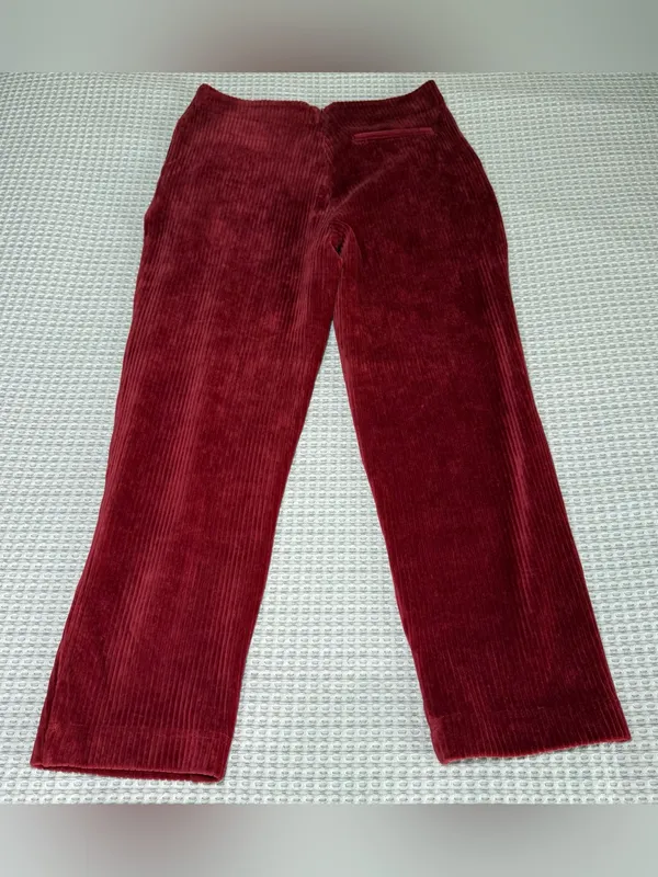 Marine Layer Montreal Soft Wale Corduroy Pants Women Size Medium Red Retro 90’s - Image 9