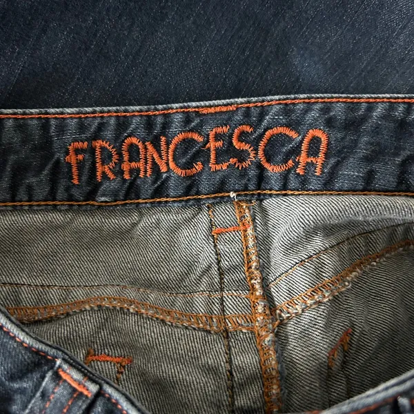 Kimes Ranch Francesca Jeans Cotton Blue Bootcut Raw Hem USA Made Size 4 - Image 5