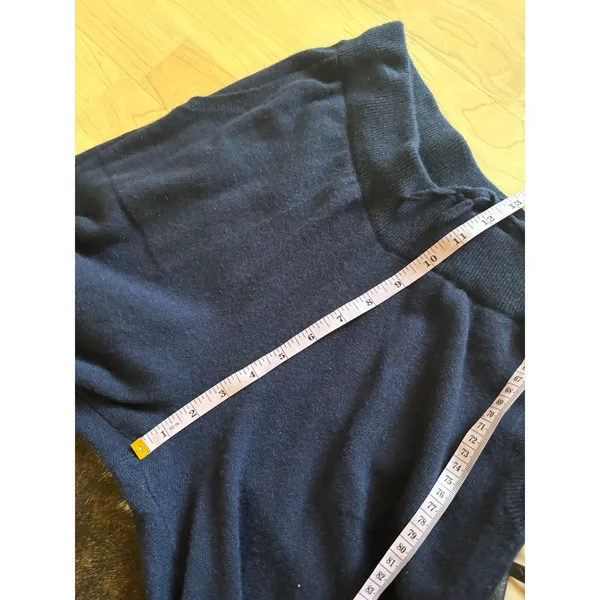 Quince Mongolian Cashmere Straight‎ Leg Pants In True Navy Size Small - Image 8