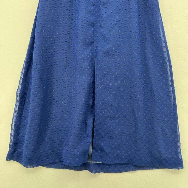 J.Crew Swiss Dot Maxi Dress Blue Spaghetti Strap Flowy Vacation Summer Size 2 - Image 5