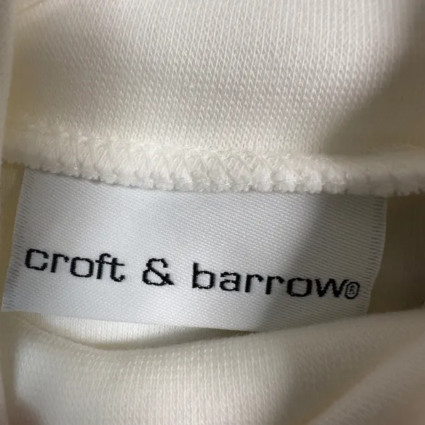 Croft & Barrow Womens White 100% Cotton Turtleneck Long Sleeve Top Medium‎ NWT - Image 3